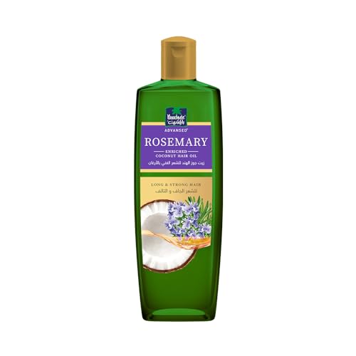 Parachute Advansed Rosemary Hair Oil with Coconut| For 2x Longer & Thicker Hair| Reduces Hairfall & Strengthens Hair| All Hair Types|No Parabens & Silicones| 10.1 Fl.oz.