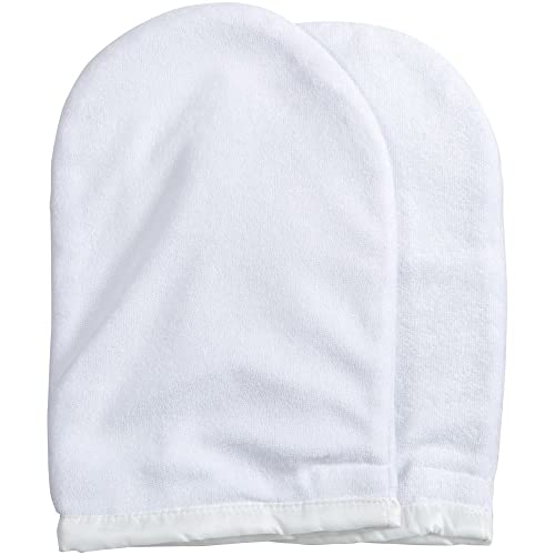 ForPro Professional Collection Thermal Mitts for Paraffin Heat Therapy Spa Treatments, Insulates and Retains Heat, Fits All Hand Sizes, White, One-Pair