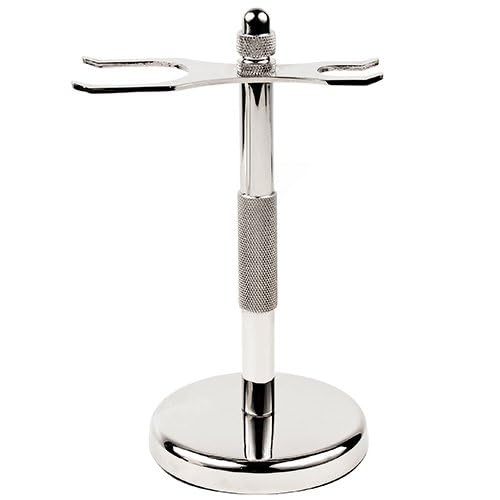 Parker 96R Men's Safety Razor Shave Set - Includes Parker Luxurious 3-Band Pure Badger Shave Brush, Deluxe Chrome Shave Stand & Parker 96R Butterfly Open Safety Razor