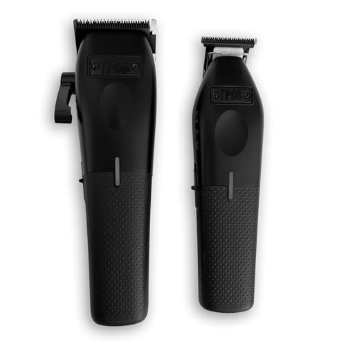 TPOB Play Barber Hair Clipper and Trimmer for Men 7500 RPM with Rubber Grips (Blackout 2 Set)
