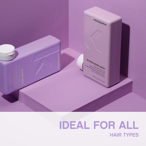 KEVIN.MURPHY BLONDE.ANGEL.WASH & BLONDE.ANGEL - Purple Shampoo for Blondes - Blonde Conditioner - Colour Enhancement Hair Care - Colour Safe - Paraben/Sulphate Free - 250 mL / 8.4 fl oz, 2 Pack