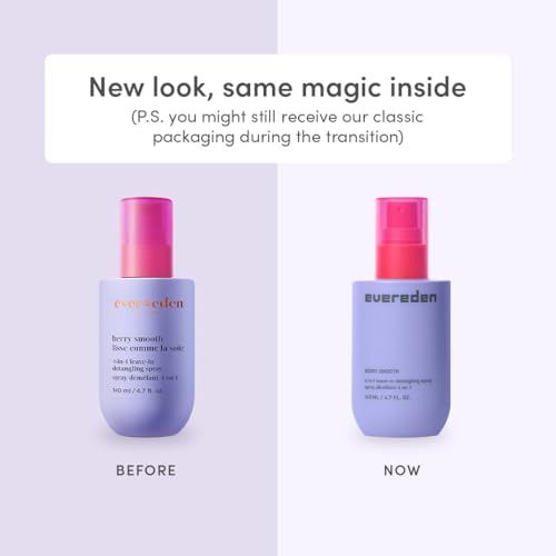 Evereden Kids Detangler Spray: 4-in-1 Leave-In Hair Spray | Detangle, Moisturize & Strengthen| Easily Tackle Even the Toughest Knots | Clean & Vegan All types of Hair Product for Kids | Pack of 2