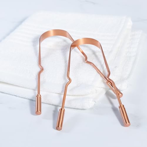 The Humble Co. Copper Tongue Scraper ? 100% Copper Tongue Cleaner, For Superior Oral Care, Dental Hygiene and Tongue Cleaning, Helps Eliminate Bad Breath, BPA Free (2pk)