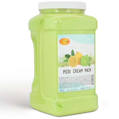 SPA REDI - Body and Foot Cream Mask, Lemon, 128 Oz - Pedicure Massage for Tired Feet and Body, Hydrating, Fresh Skin - Infused with Hyaluronic Acid, Amino Acids, Panthenol, Comfrey Extract