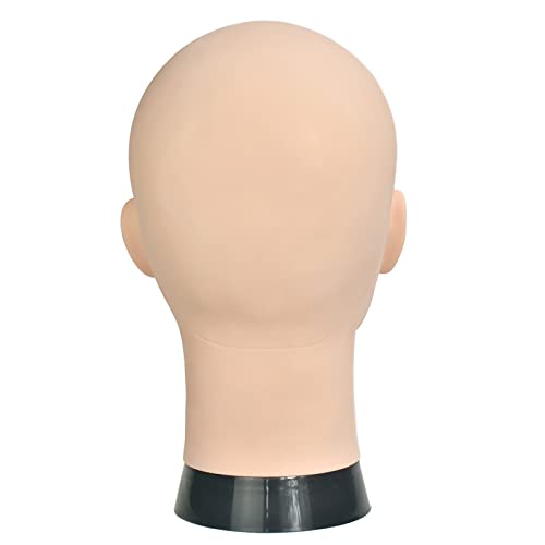 Bald Female Training Head Cosmetology Mannequin Head for Wigs Making and Display with Free clamp (12B)