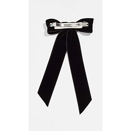Jennifer Behr Women's Velvet Bow Barrette, Black, One Size