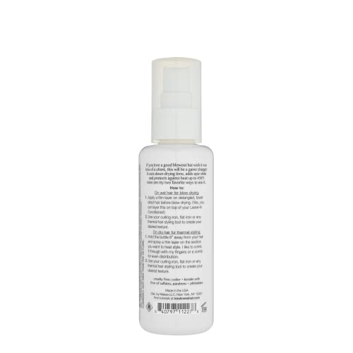 Kristin Ess Hydrating Heat Protection Spray for Hair - Blow Dry Frizz Control + Shine Enhancing -Anti Humidity Thermal Heat Protectant Spray - Repair + Protect Hair Up to 450 Degrees - Pear Fragrance