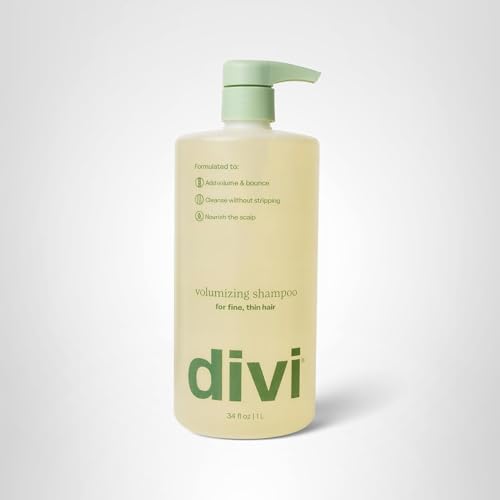Divi Volumizing Shampoo for Women and Men - Lightweight Volume Shampoo for Fine Hair - Formulated to Cleanse, Nourish and Balance the Scalp, 1L