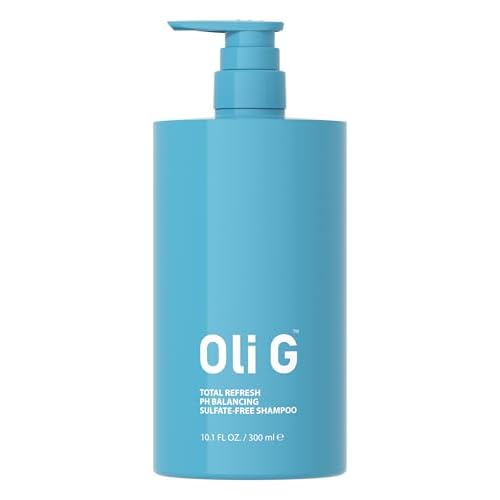 Oli G Total Refresh pH Balancing Shampoo ? Lightweight Daily Cleanser for All Hair Types ? With Marula Oil, Shea Butter & Quinoa Protein ? Hydrating, Anti-Frizz Formula ? 10.1 fl oz