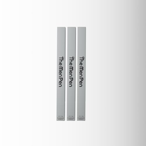 The Men Pen - Waterproof Eyebrow Pen | Beard Filler for Men | 1 Ounces - 3 Pack | Microblading Eyebrow Pen | Hair Filler | Anti-Smudge | Mustache, Beard & Eyebrow Filler | Dark Brown