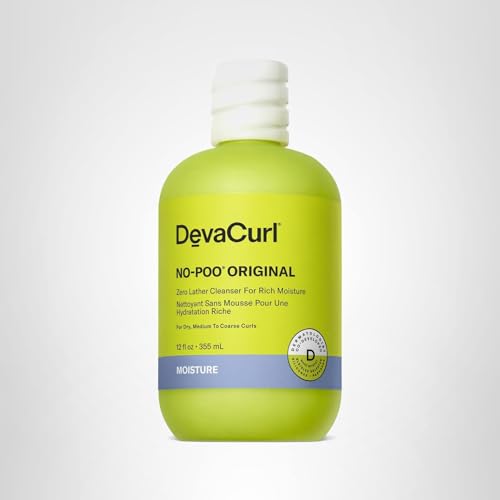 DevaCurl No-Poo Original Non-Lathering Cleanser for Rich Moisture, Fresh Rose, 12 fl. oz