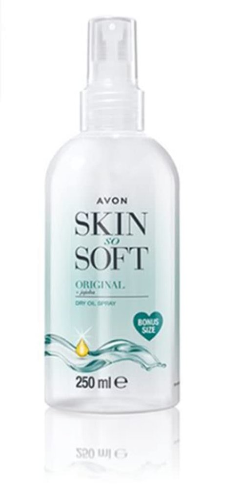 AVON SKIN SO SOFT Original Jojoba Dry Oil Spray - 8.45 Fl.oz, Body Oil After Shower (2- PACK)