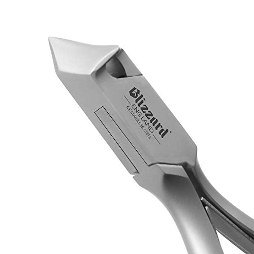 Nail Clippers for Men with Thick or Ingrown Toenails ? Blizzard Podiatrist Toenail Clipper Set German Forged ? 5.5 inch Heavy Duty Nail Cutter ? Moon Head Smooth Handles - Hospital Grade