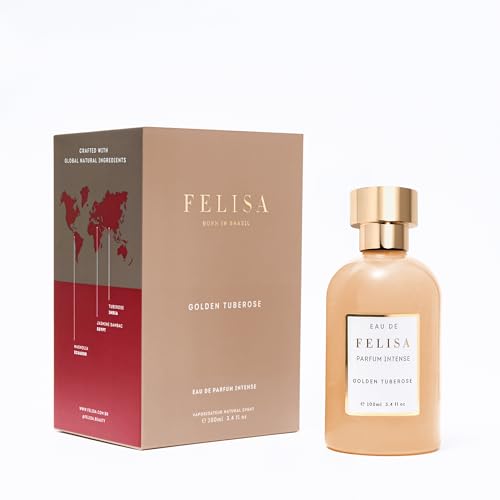 Golden Tuberose Eau de Parfum Intense (3.4 fl oz) ? Long Lasting Vegan Powerful Floral Perfume, Luxurious and Seductive with Tuberose, Jasmine Sambac, Magnolia and Peony