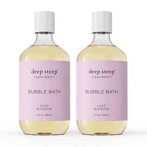 Deep Steep Bubble Bath, Lilac Blossom 17 oz (Pack of 2) ? Hypoallergenic, Clinically Tested Soothing Soak with Shea Butter & Argan Oil ? Sulfate-Free