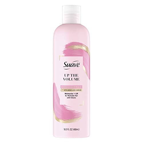 Suave+ Pink Up The Volume Volumizing Conditioner For Volumized Hair Volumizing Volume Conditioner With Amino Acid Complex 16.5oz