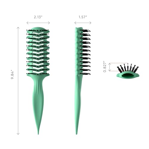AM8:00 Curl Defining Brush for Shaping & Separating Curly Hair and Adding Volume,Vented Hairbrush for Blow Drying,for Women and Men