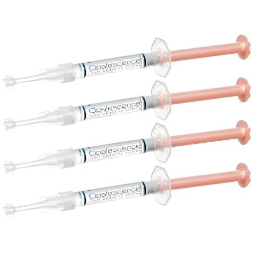 Opalescence 20% with PF Gel Syringes Teeth Whitening (4 Syringes) Refill Kit Carbamide Peroxide. Made by Ultradent, in Melon Flavor. Tooth Whitening Refill Syringes 5401-2