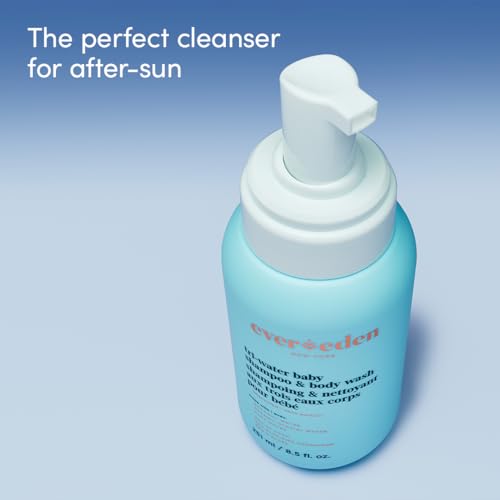 Evereden Tri-Water 2-in-1 Cooling Baby Shampoo and Body Wash: Gentle Cleansing with Coconut, Oceanic Glacial, and Aloe Waters | Soothing