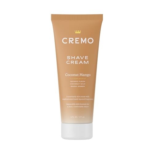 Cremo Cremo Coconut Mango Moisturizing Shave Cream, Astonishingly Superior Ultra-Slick Shaving Cream for Women Fights Nicks, Cuts and Razor Burn, 6 Fl Oz