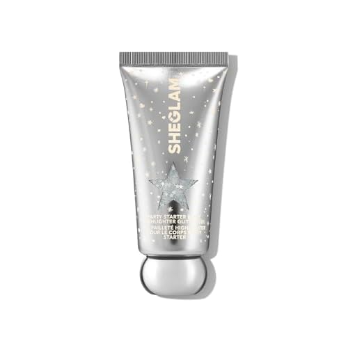 SHEGLAM Party Starter Body Highlighter Glitter Gel Quick-Drying and Non-Sticky Glitter Spray Liquid Highlighter for Face, Hair, Body - Ice Breaker