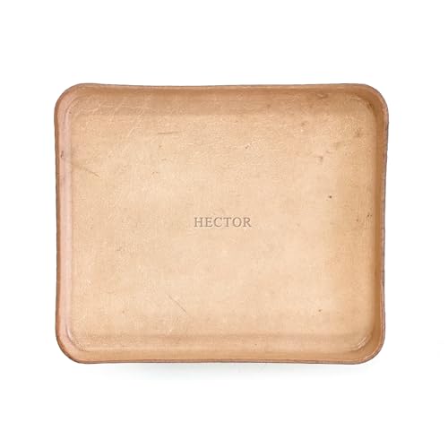 Molded Leather Valet Tray ? 100% Full Grain Vegetable Tanned Leather - Catchall Tray - Handmade in USA - EDC Organizer for Desk, Nightstand, or Dresser ? Gift for Him or Her By Northwind