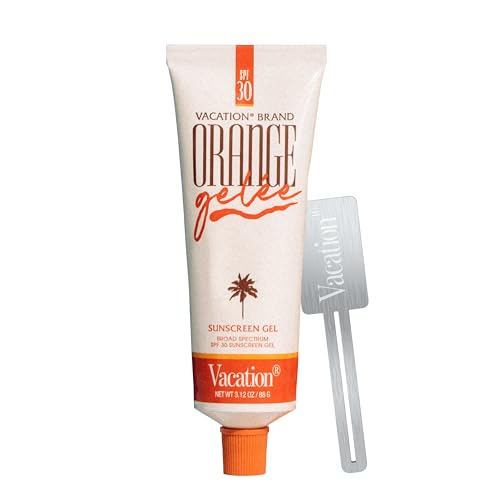 Vacation Orange Gel?e SPF 30 Gel & Tube Key Bundle, Hydrating Balm-to-Oil Sunscreen, Mineral-Oil Free, Water-Resistant, Travel Size, 3.12 Oz.