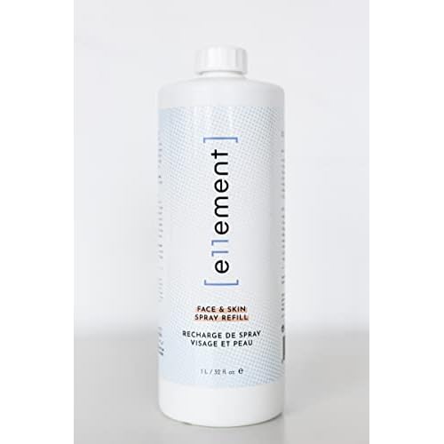 Hypochlorous Acid Face and Spray - 1 L Refill ? Daily Toner ? Dry Skin - Facial Cleanser - Tattoo Aftercare ? Post Workout Refresher - Piercing Aftercare ? Lash Cleanser - All Natural - e11ement