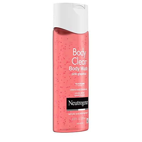Neutrogena Body Clear Acne Treatment Body Wash with 2% Salicylic Acid Acne Medicine to Prevent Body Breakouts,Pink Grapefruit Shower Gel for Back,Chest & Shoulders,Vitamin C,8.5 fl. oz (Pack of 3)