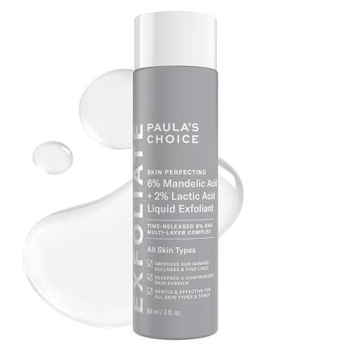 Paula¡¯s Choice 6% Mandelic Acid + 2% Lactic Acid Exfoliant, Gentle Daily AHA Exfoliation for Discoloration, Bumpy Texture & Radiance, for Sensitive Skin, Fragrance-Free