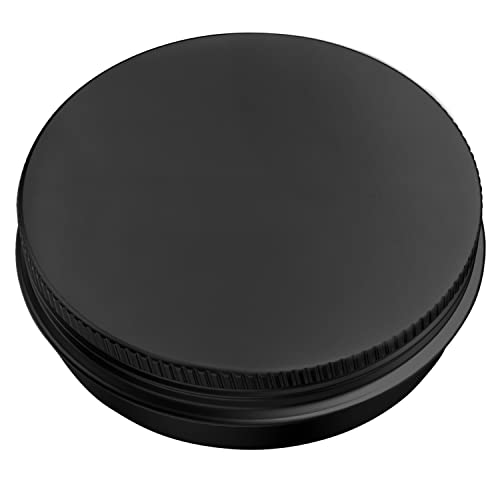40 Pcs 4 Ounce Aluminum Tin Jars Containers Leak Proof Cosmetic Tin Jars Containers Round Screw Lids for Cosmetic, Salves, Balms, Lip Balm or Others, 120mL Black