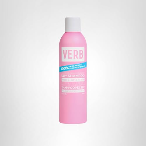 VERB Dry Shampoo Light Tones Jumbo- Gentle Cleanse, Style Extender & Light Volume - Refreshing + Removes Oil & Adds Volume - Vegan Dry Shampoo for Light Tones With No Harmful Sulfates, 10 oz