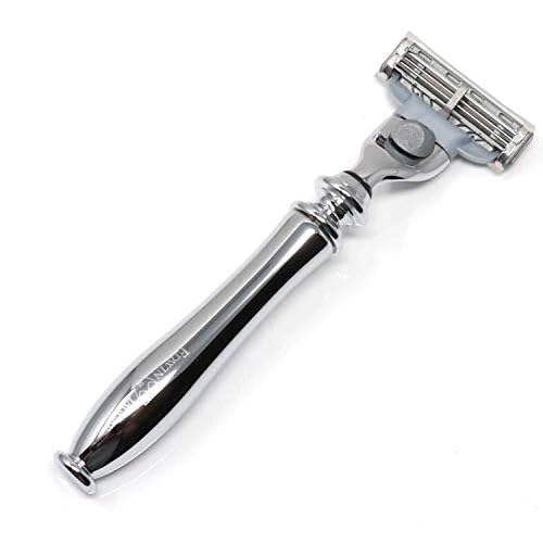 Edwin Jagger Chatsworth Compatible With Gillette Mach 3 Razor Cartridges (Chrome)