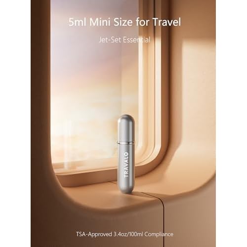 Refillable Perfume Atomizer, Bottom Filling Fragrances Perfume Bottle, Mini Cologne Dispenser, Travel sized, Portable Sprayer for Women Men, Gift