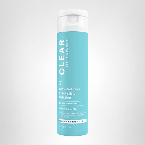 Paula's Choice CLEAR Anti-Redness Exfoliating Solution, 2% Salicylic Acid Liquid Exfoliant for Face, Face Exfoliant for Mild to Severe Acne & Breakouts, Blackhead-Prone Skin, Fragrance-Free