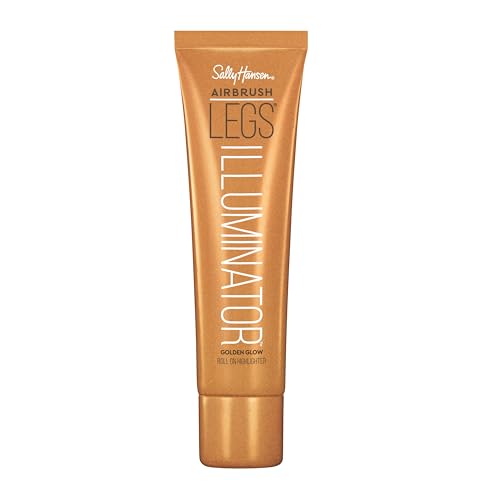 Sally Hansen Airbrush Legs¢ç Illuminator¢â, Leg Makeup, Golden Glow, Easy Application, Flawless Looking Legs, Rollerball Applicator