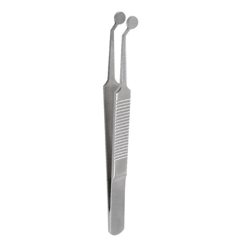 Meibomian Gland Expressor Forceps, Eyelid Gland Blockage Unblocking Physiotherapy Tools, Stainless Steel Eyelid Massage Tweezers-Round Tip for Men Women(Silver)