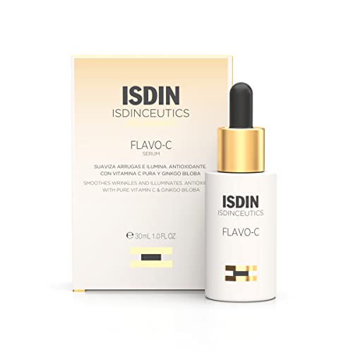 Isdinceutics Flavo-C Brightening and Antioxidant Vitamin C Serum for Face, 1.0 FL OZ