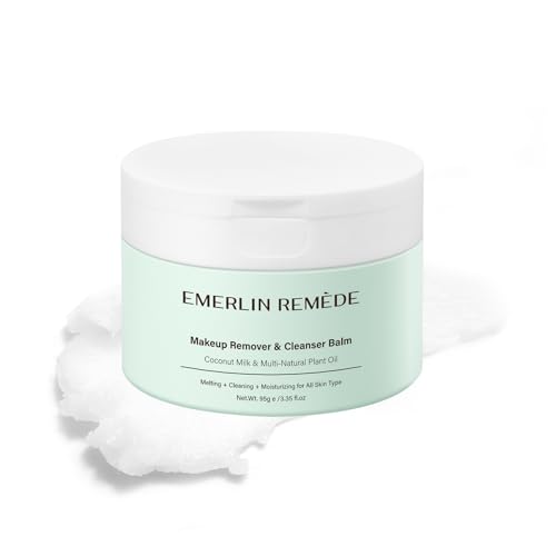 Makeup Remover & Cleanser Balm with Coconut Milk & Multi Natrual Plant Oil for Melting, Cleaning And Moisturizing For All Skin Type