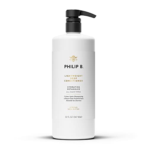 PHILIP B Lightweight Deep Conditioner, 32 fl. oz. (947 ml) - Hydrating Detangler, Adds Moisture, Shine and Smoothness, For All Hair Types