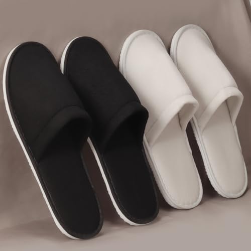 Yeios 20 Pairs Disposable Slippers for Guests Hotel Slippers Spa Slippers Non-slip Washable House Slipper Bulk for Adult for Men and Women