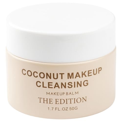 The Edition Coconut Balm Makeup Remover & Cleansing Balm ? Gentle Face & Eye Makeup Cleanser for Waterproof Makeup, Hydrating Skincare for All Skin Types, 50g