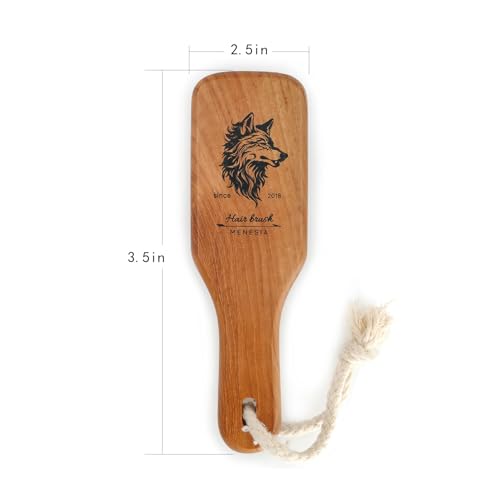 Soft Bristle Brush - Boar Bristle for Men and Women, Slicking Back, Fine and Sleek Hair - Beard Brush (wolf)
