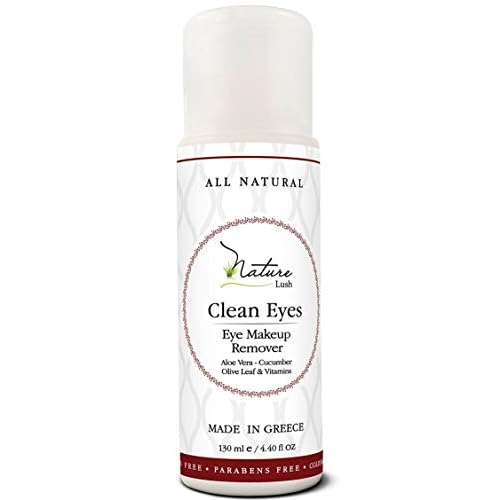 Nature Lush The Best Natural Eye & Face Makeup Remover - Oil Free - Rich Vitamins - Non Irritating ? No Hazardous Chemicals - ¡°Clean Eyes Made In Greece 4.4 oz