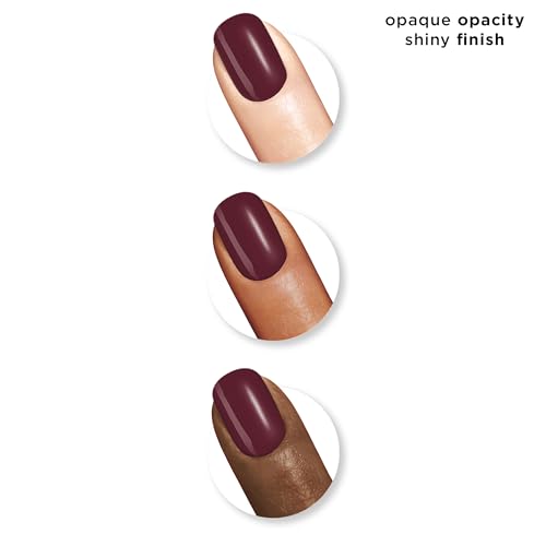 Sally Hansen Insta-Dri Nail Polish | Quick Dry, Long Lasting, Streak-Free Shine | Opaque, Glossy | 428 Zip Wine | Deep Wine Red Nail Color