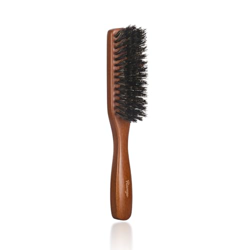 Beard Brush for Men, Ravego 100% Boar Bristle brush for Berad & Short Hair Detangle Add Natural Shine & Texture Exfoliates Skin and Scalp