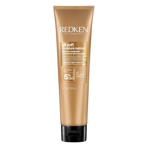 Redken All Soft Moisture Restore Leave-In Treatment For Dry, Brittle Hair - Hair Treatment For Humidity, Heat and Frizz Protection
