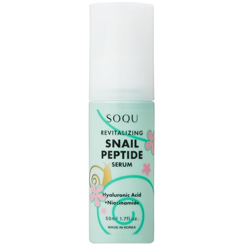 Revitalizing Snail Peptide Serum - Hydrating Serum with Snail Extract, Peptides, Niacinamide and Hyaluronic Acid, Improves Skin Texture and Tone - 50ml / 1.69fl oz - Made in Korea
