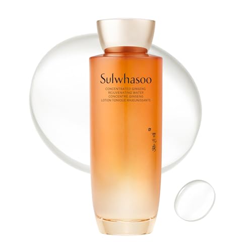 Sulwhasoo Concentrated Ginseng Rejuvenating Water- Korean Ginseng & Peptide Hydrating Face Toner with Niacinamide, Hyaluronic Acid & Glycerin for Wrinkles & Firmness, 5.07 fl. oz.