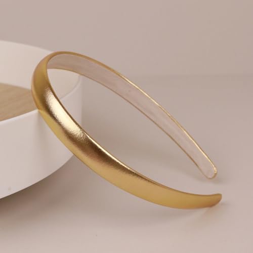 Gold Headband for Women and Girls - Satin Hair Band, Cute Headpiece, Hair Accessories
